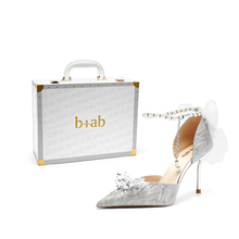 it b+ab2025琉璃星辰款珍珠链婚纱伴娘气质尖头成人礼细跟高跟鞋