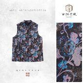 GZ7681 马甲 花田笑 丝麻提花新中式