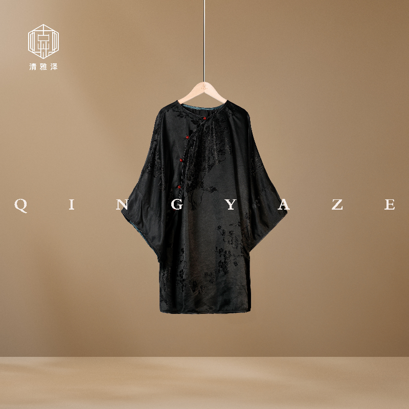 民國(guó)老緞·紅豆生南國(guó)！大手袖彩緞桑蠶絲老緞新中式上衣！GZ6258
