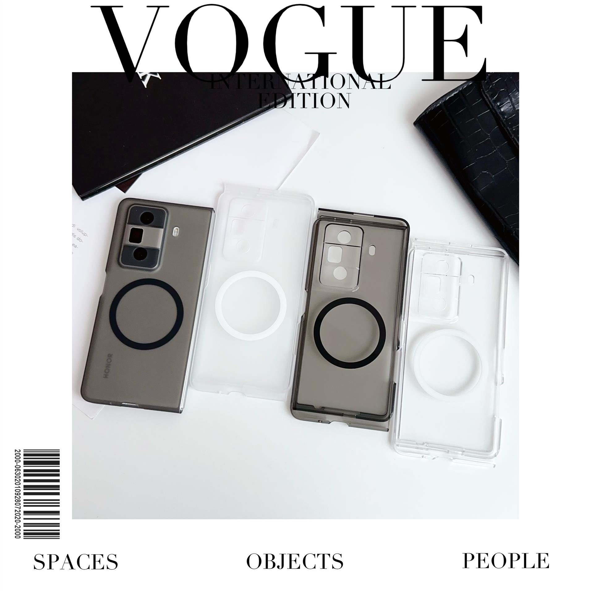 适用荣耀magicVS3手机壳磨砂折叠屏磁吸冰雾半透明简约VS3超薄套