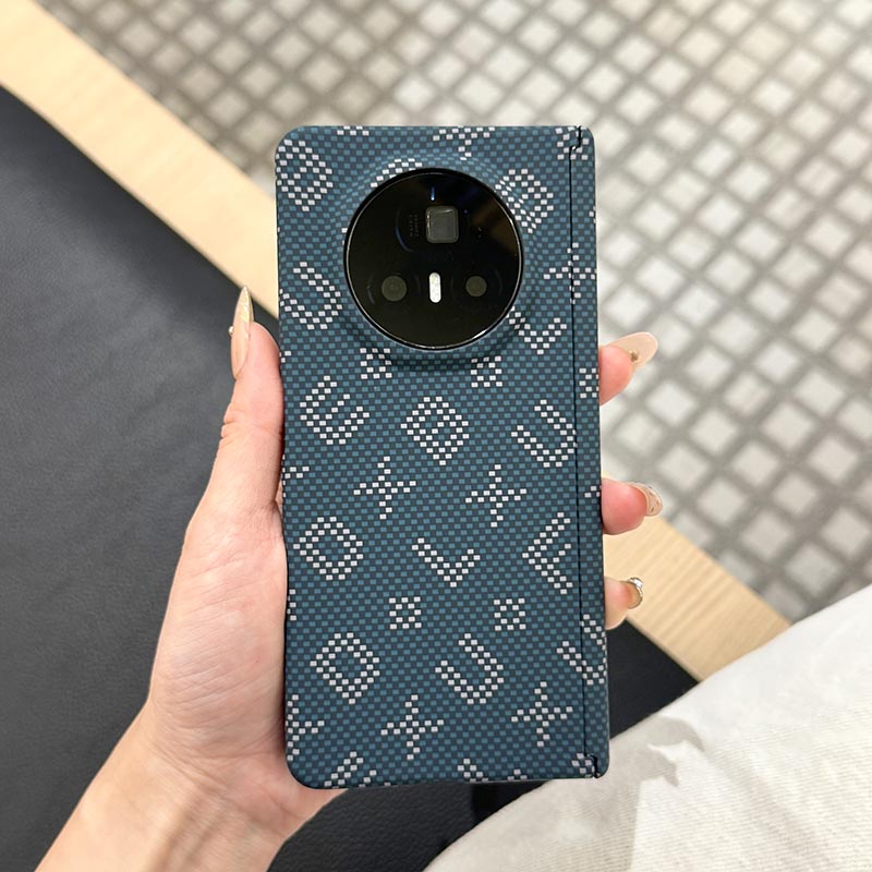 双中轴保护适用vivoxfold3手机壳新款折叠vivo x fold3 pro女x fold3碳纤维纹路磁吸铰链后壳全包防摔折叠屏