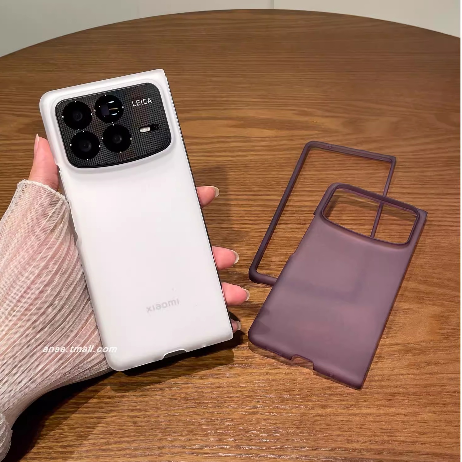 适用小米mixfold4折叠手机壳新款小米折叠屏磨砂半透明肤感硬壳简约高级Mix Fold4超薄全包防摔保护套男女款