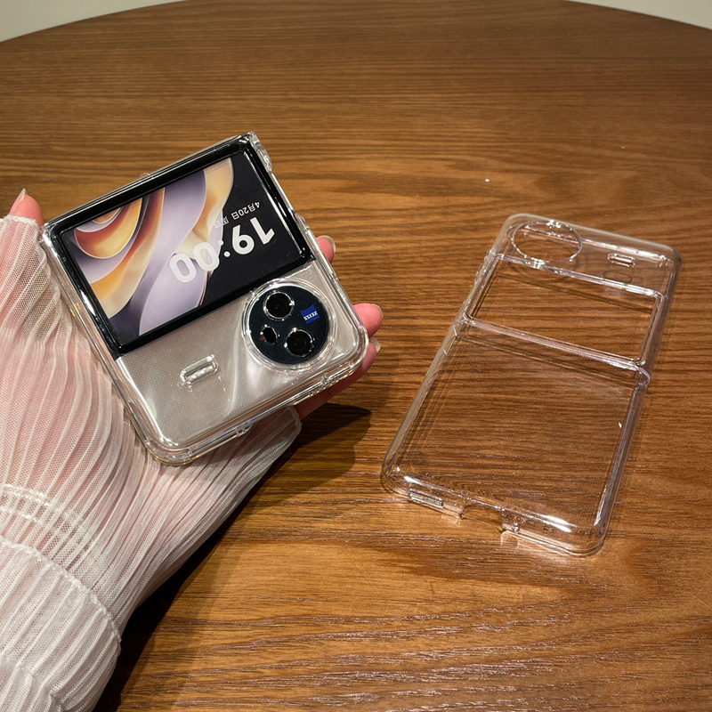 适用vivoxflip手机壳新款折叠屏女款xflip全包防摔硬壳男硅胶透明壳膜一体简约超薄软壳不发黄裸机手感保护套