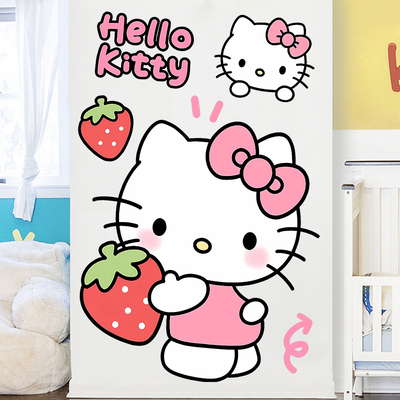 Hellokitty可爱少女心墙贴