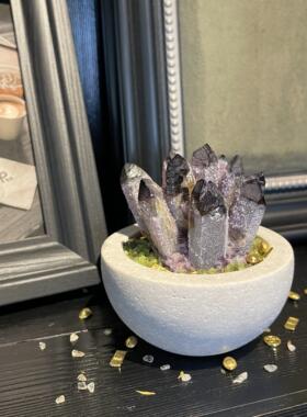 2026天然水晶柱招财聚宝盆高级水晶消磁净化碗家居桌面摆件礼物