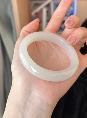 2026慕公子 “月香水影”玉镯子羊脂白玉步离镯和田玉平替女阿富