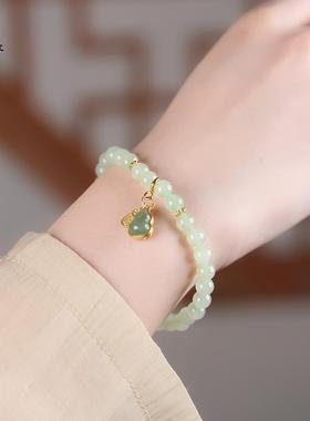 2026和田玉手串女晴水水晶玛瑙翡翠玉石散珠子项炼葫芦吊坠手镯玉