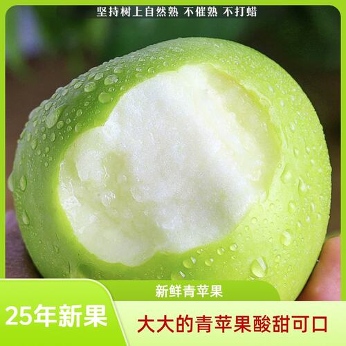 脆甜水蜜青苹果26年新鲜现摘青苹果水果土岐苹果脆甜多汁4.5斤