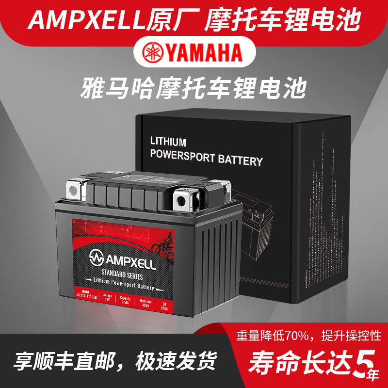 雅马哈巧格i 旭鹰 飞致NMAX/R1/R6/XSR 900R适用摩托车锂电池电瓶