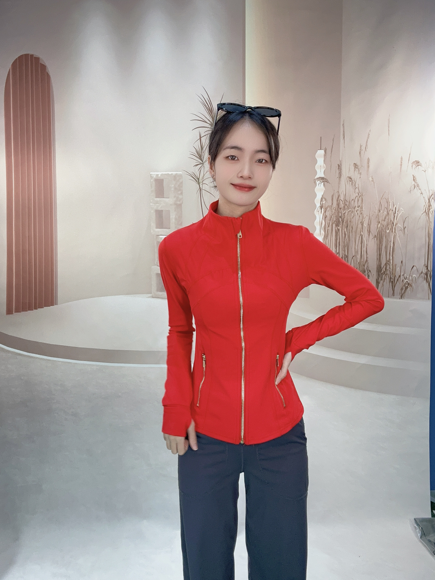 上衣女运动跑步健身外套长袖瑜伽