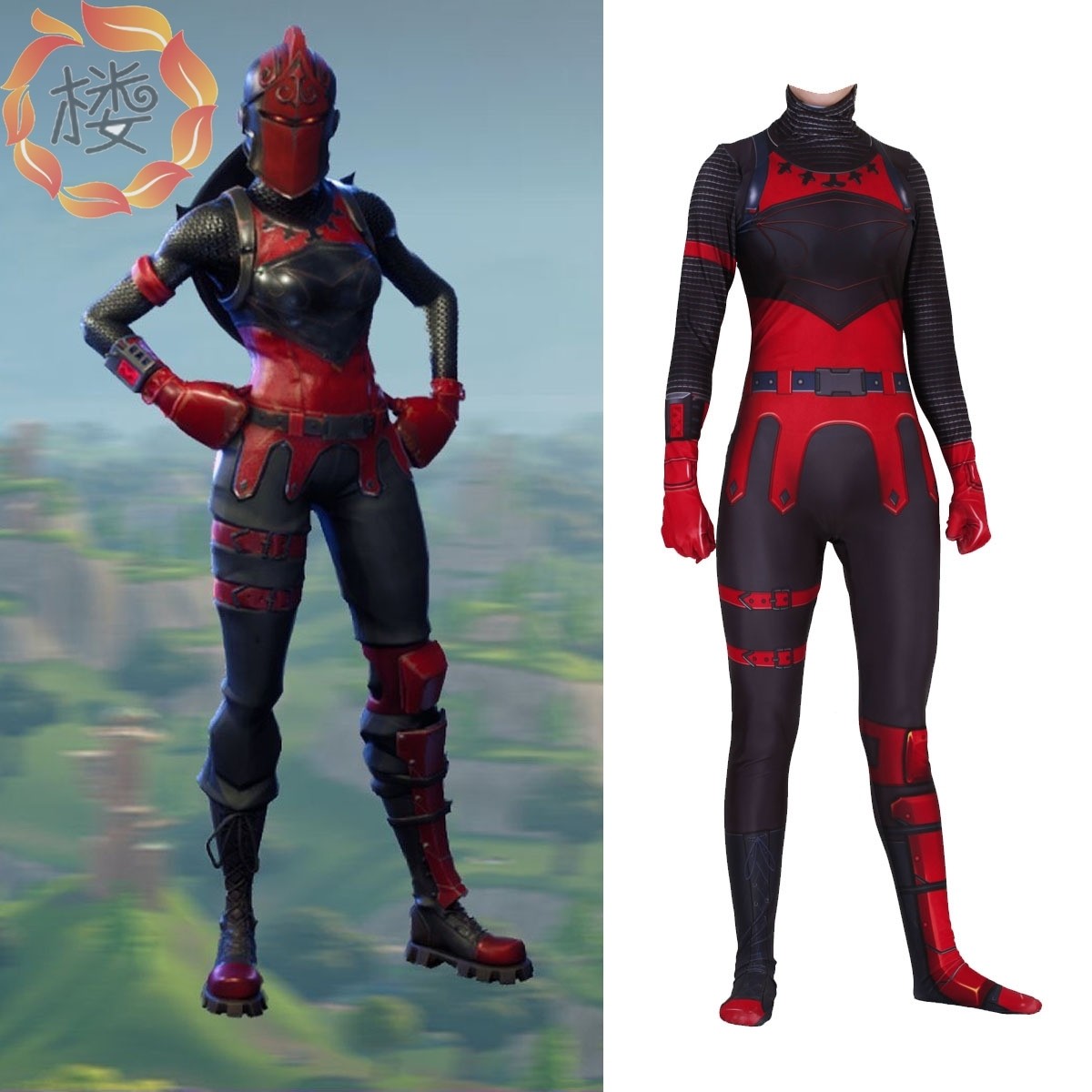 堡垒之夜red knight Cosplay连体紧身衣万圣节角色扮演服装|msdalam kategori Butik wanita / wanita, pakaian/pakaian kebangsaan/peringkat pakaian, pakaian kebangsaan/pakaian - dari Buy2taobao.com untuk memberikan perkhidmatan ejen Taobao profesional membeli