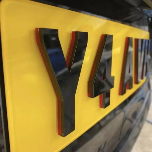 自定义外国牌照香港个性装饰牌亚克力3D立体汽车车牌下面副牌小牌