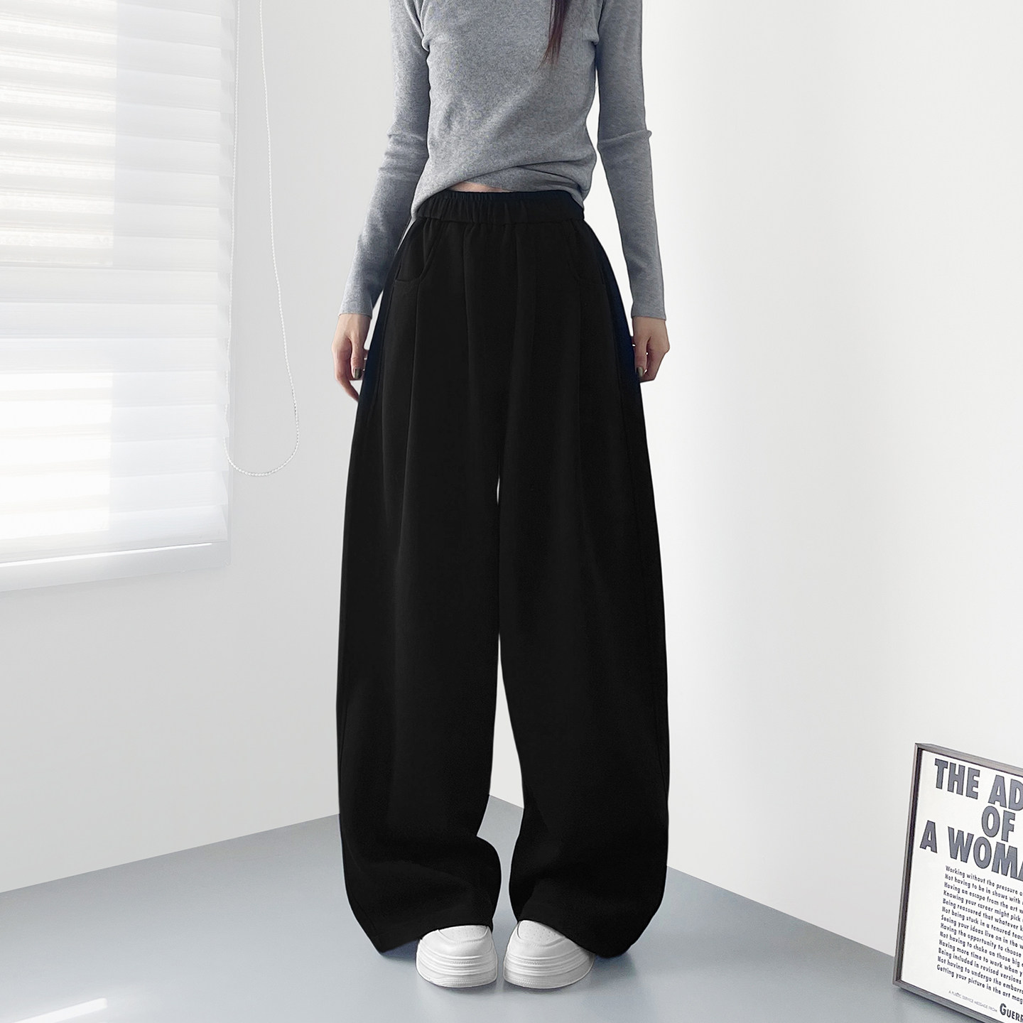 大码加绒冬季爆款卫裤女胖mm显瘦修身运动香蕉裤慵懒风软糯阔腿裤,女装/女士精品,大码裤装,淘宝优惠券,粉丝福利购,淘宝优惠卷