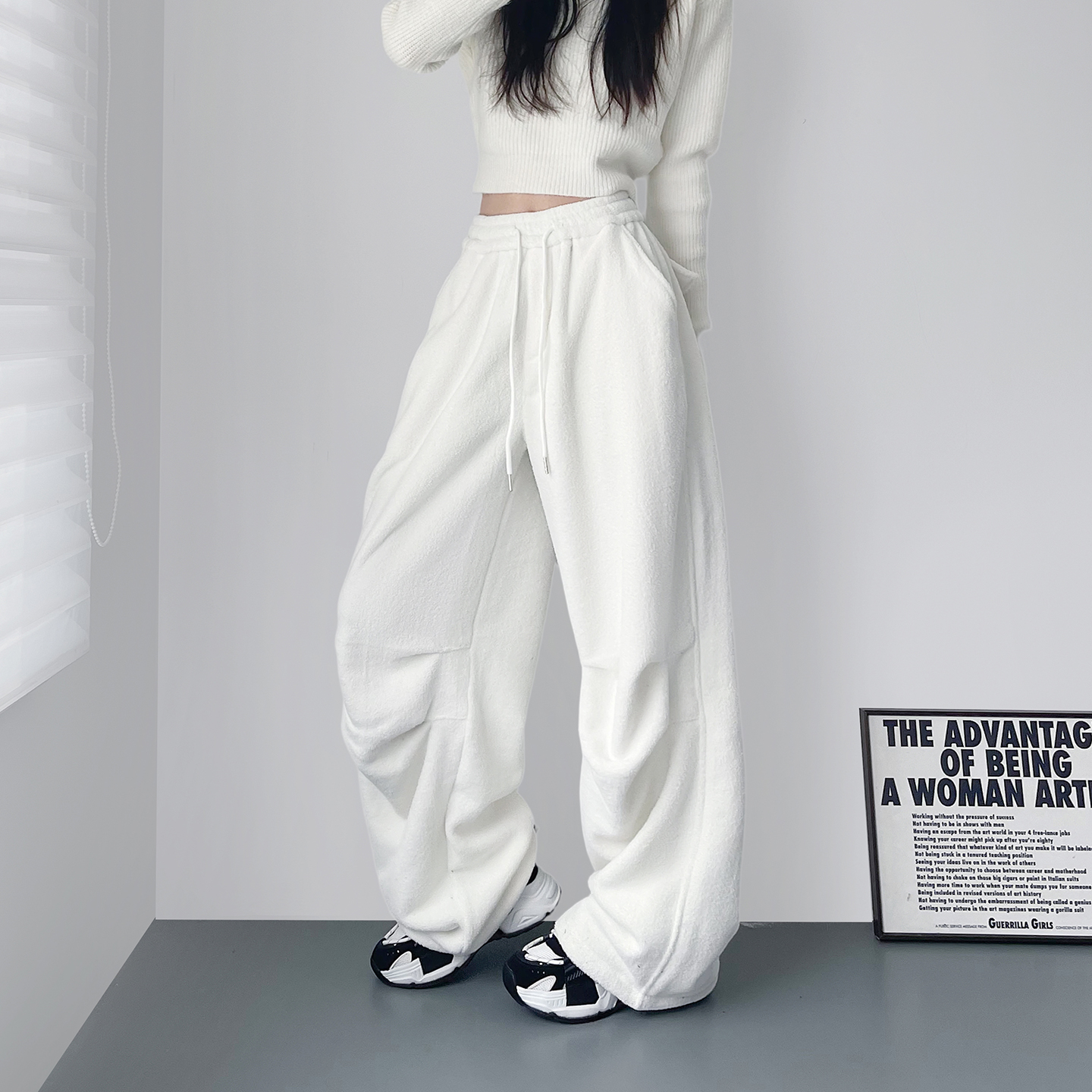 蜜略大码胖mm显瘦阔腿裤梨形身材