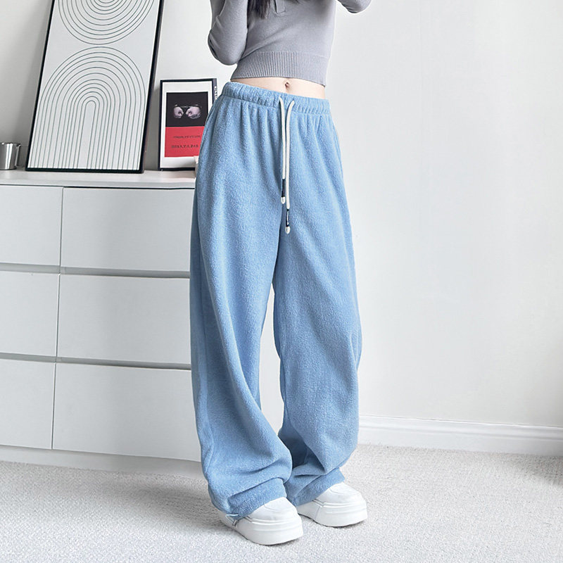 摇粒绒毛毛裤女冬季大码胖mm宽松显瘦加绒直筒裤羊羔绒休闲阔腿裤,女装/女士精品,大码裤装,淘宝优惠券,粉丝福利购,淘宝优惠卷