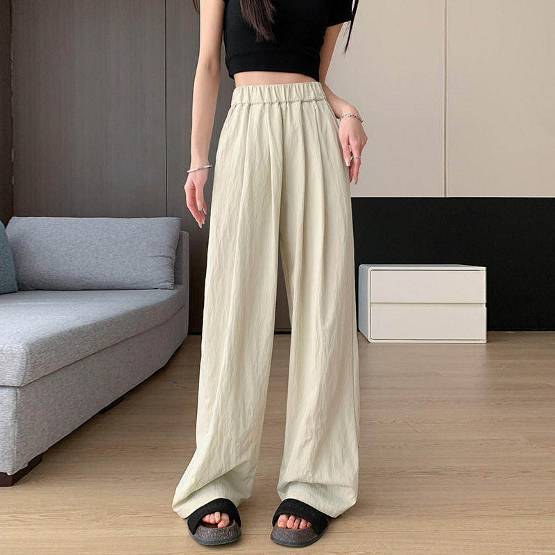 高腰直筒阔腿裤显瘦速干冰丝裤女夏季大码胖mm拖地休闲棉麻防晒裤,女装/女士精品,大码裤装,淘宝优惠券,粉丝福利购,淘宝优惠卷