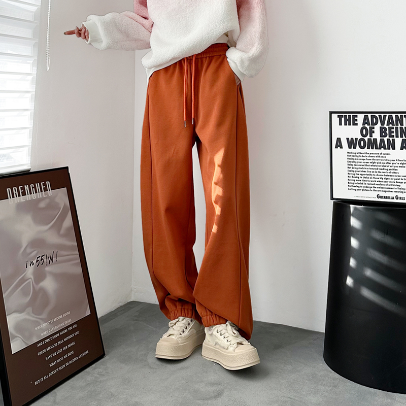 蜜略大码宽松显瘦哈伦休闲裤女