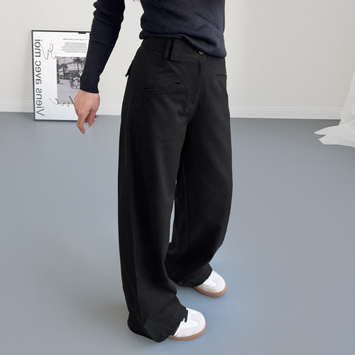 大码纯色显瘦休闲裤蜜略梨形身材