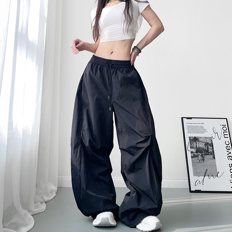 冰丝速干薄款阔腿裤女夏季大码胖mm宽松显瘦多巴胺运动跳舞工装裤,女装/女士精品,大码裤装,淘宝优惠券,粉丝福利购,淘宝优惠卷