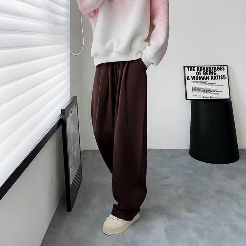 美拉德阔腿裤女秋冬胖mm大码宽松高腰加绒加厚保暖垂感休闲直筒裤,女装/女士精品,大码裤装,淘宝优惠券,粉丝福利购,淘宝优惠卷