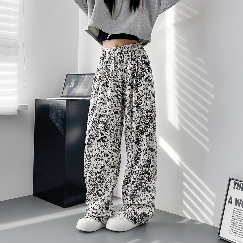 蜜略冬季大码宽松遮肉显瘦休闲裤