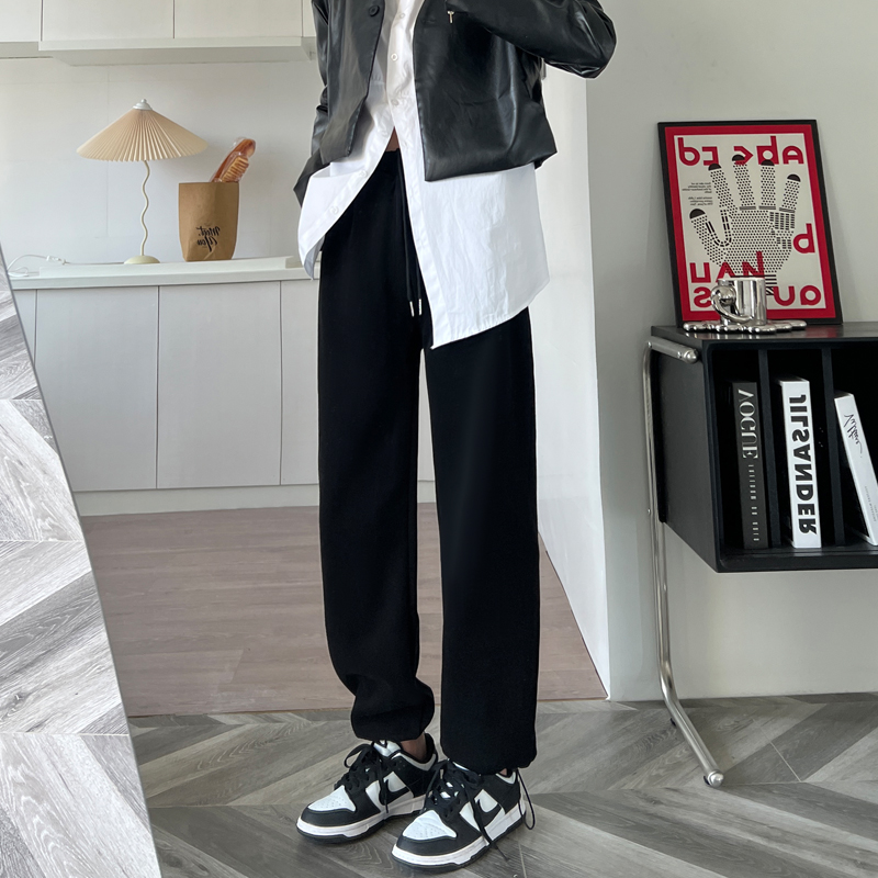 蜜略休闲裤遮肉显瘦垂坠宽松修身