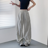 阔腿裤 大码 子 新款 胖mm登山冰丝速干窄版 显瘦宽松直筒运动裤 女夏季