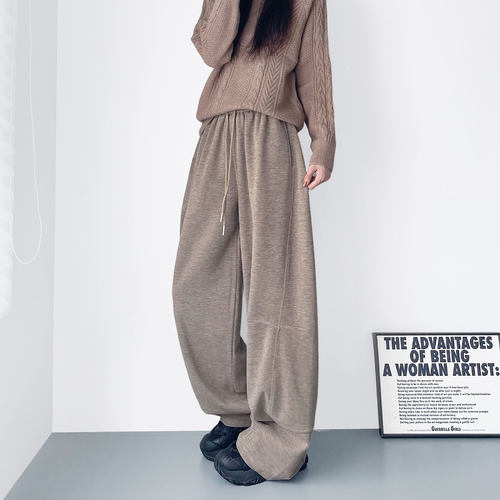 蜜略大码秋冬胖mm阔腿裤梨形身材