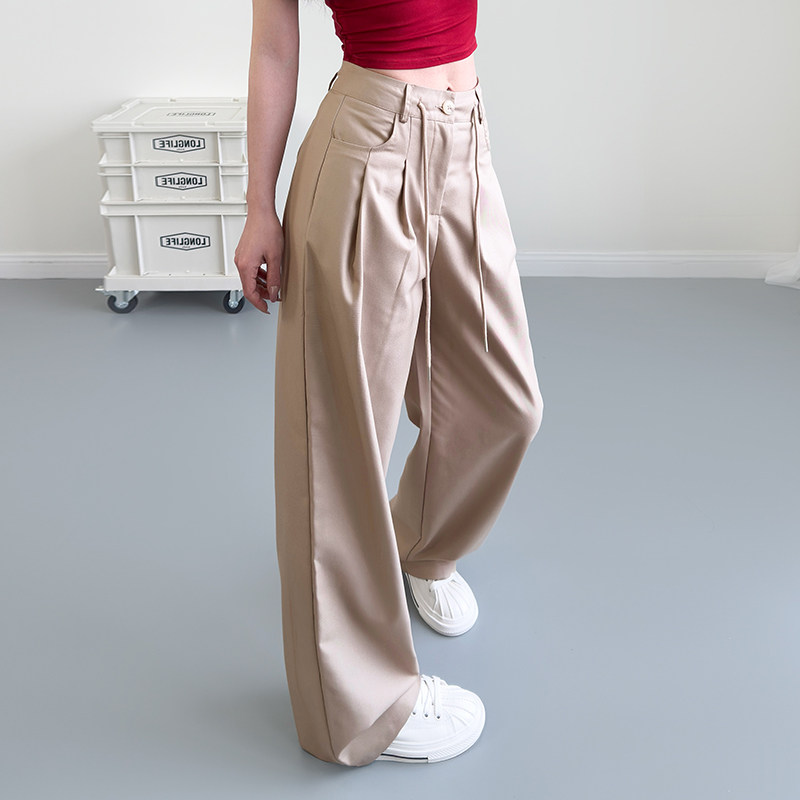 大码垂坠感西裤女春季新款梨形身材显瘦遮肉阔腿裤胖mm高腰休闲裤,女装/女士精品,大码裤装,淘宝优惠券,粉丝福利购,淘宝优惠卷