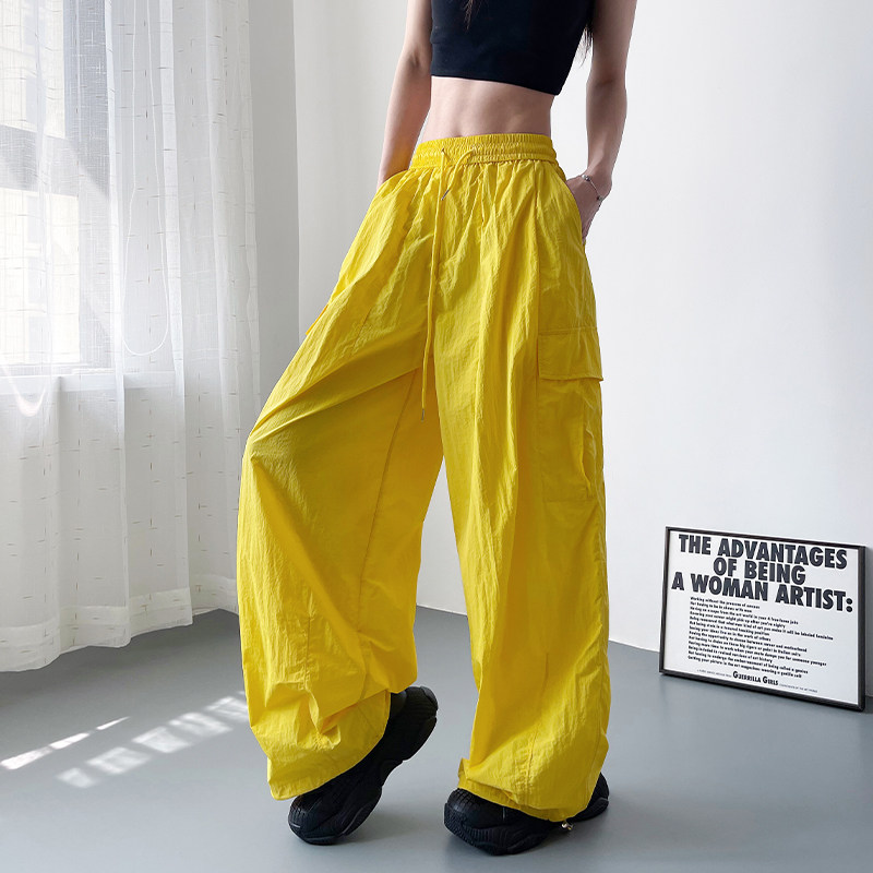 多巴胺轻薄冰丝速干工装裤女夏季大码胖mm显瘦遮肉防晒跳舞阔腿裤,女装/女士精品,大码裤装,淘宝优惠券,粉丝福利购,淘宝优惠卷