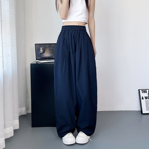 蜜略大码宽松显瘦阔腿裤领券下单