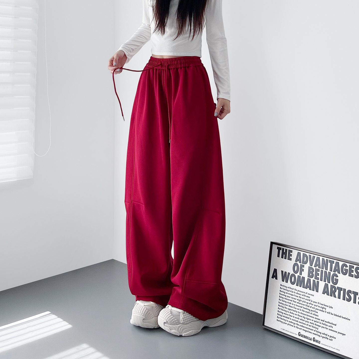 蜜略大码显瘦胖mm阔腿裤梨形身材