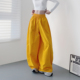 腿多巴胺宽松显瘦运动阔腿裤 女春季 大码 大裤 胖mm酷飒垂感香蕉裤 子