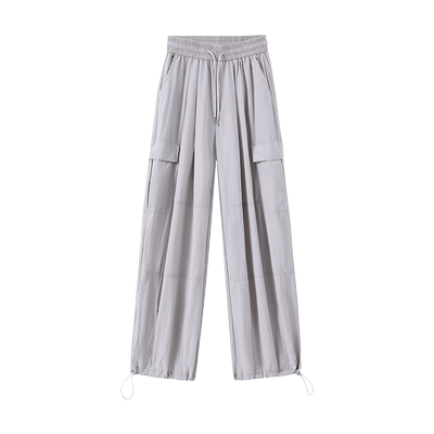 蜜略黄色宽松显瘦工装裤