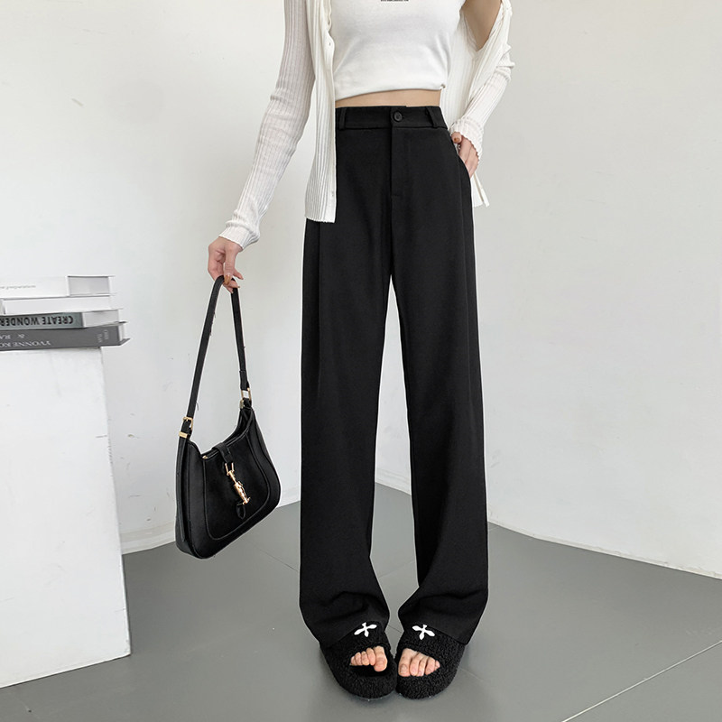 西装裤女夏季大码胖mm宽松显瘦小个子高腰垂感休闲拖地直筒阔腿裤,女装/女士精品,休闲裤,淘宝优惠券,粉丝福利购,淘宝优惠卷