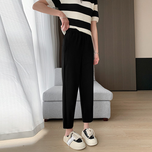 蜜略大码显瘦直筒休闲裤领券下单