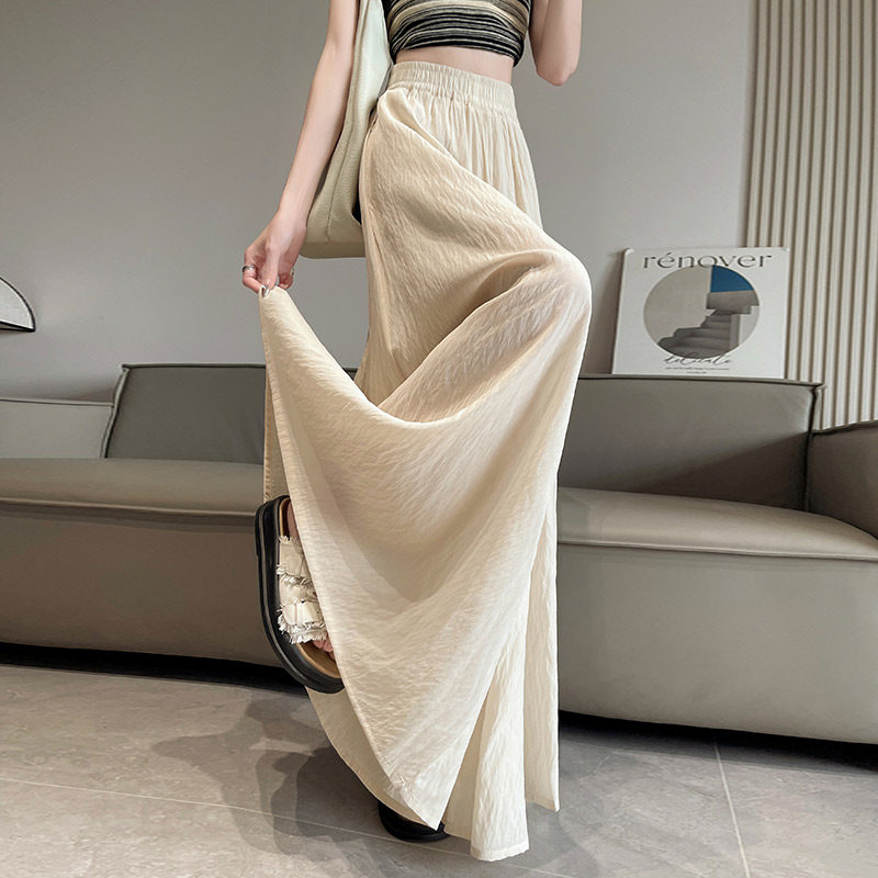 阔腿裤女夏季大码胖mm高腰垂感拖地休闲裤松紧腰宽松显瘦大摆裙裤,女装/女士精品,大码裤装,淘宝优惠券,粉丝福利购,淘宝优惠卷