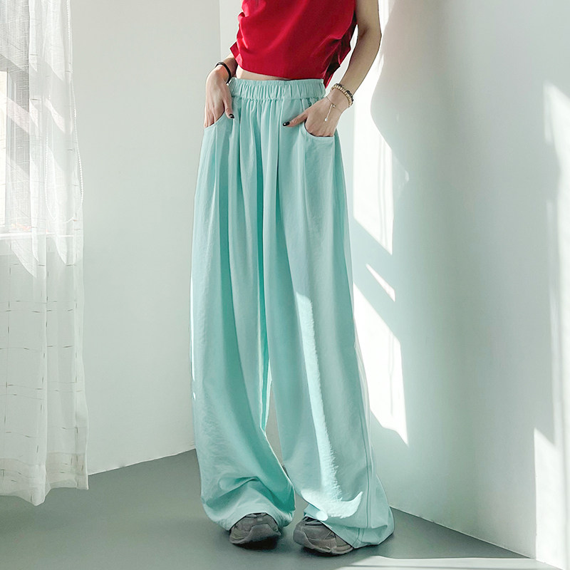 夏日多巴胺山本裤女冰丝奶芙宽松显瘦大码阔腿裤胖mm慵懒风休闲裤,女装/女士精品,大码裤装,淘宝优惠券,粉丝福利购,淘宝优惠卷