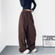 软糯灯芯绒阔腿裤 女秋季 新款 大码 胖mm显瘦宽松松弛感慵懒休闲长裤