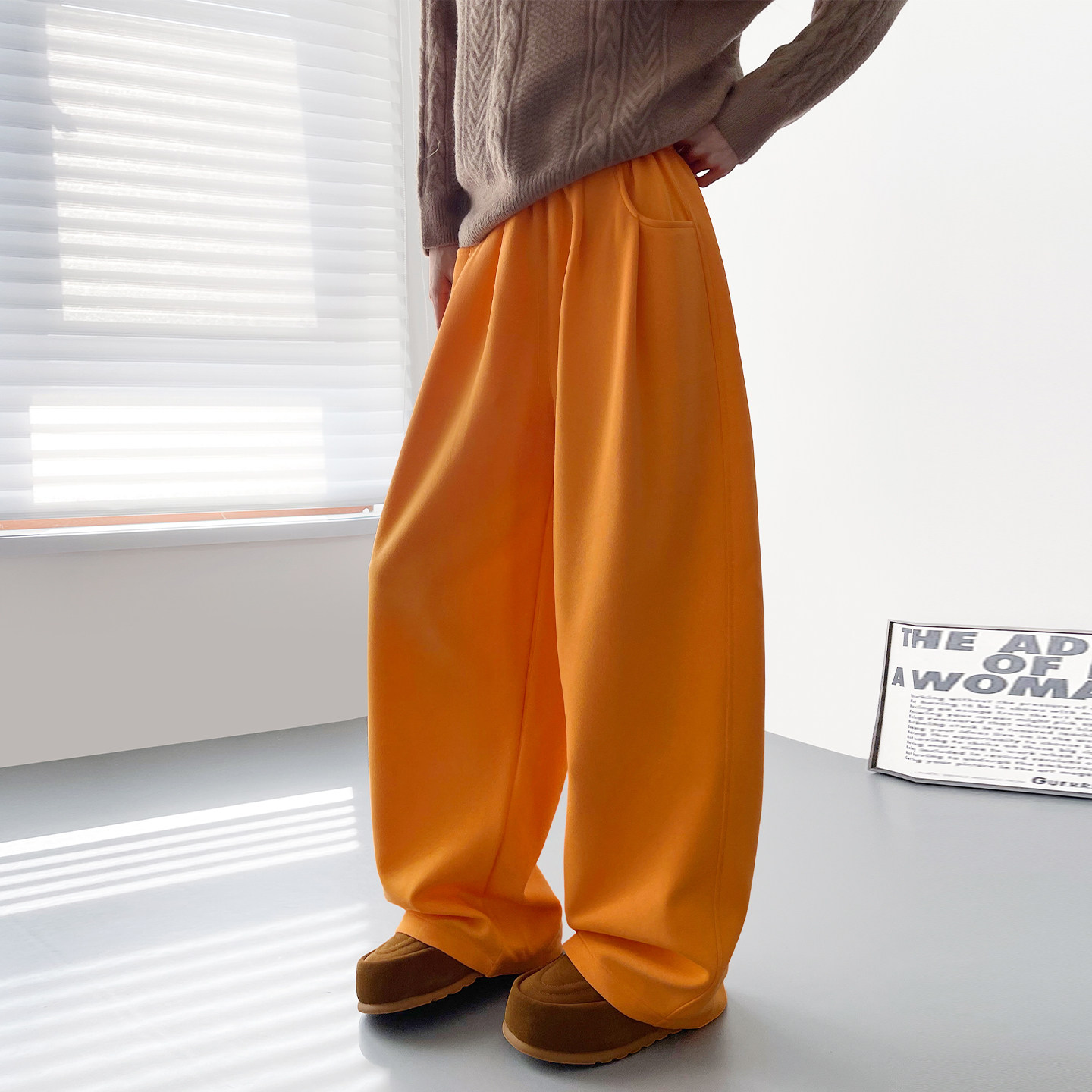 卫裤女冬季加绒加厚保暖慵懒运动裤大码胖mm显瘦松弛感阔腿香蕉裤,女装/女士精品,大码裤装,淘宝优惠券,粉丝福利购,淘宝优惠卷