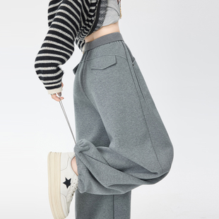 胖mm显瘦防寒香蕉卫裤 大码 必备神裤 女冬季 高腰加绒加厚保暖休闲裤