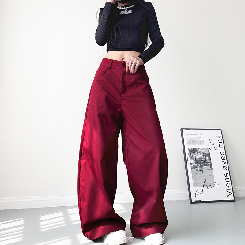 大码高腰显瘦遮肉西装裤女秋季新款胖mm高腰宽松微喇叭休闲阔腿裤,女装/女士精品,大码裤装,淘宝优惠券,粉丝福利购,淘宝优惠卷