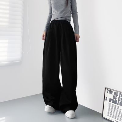 蜜略大码胖mm秋冬阔腿裤梨形身材