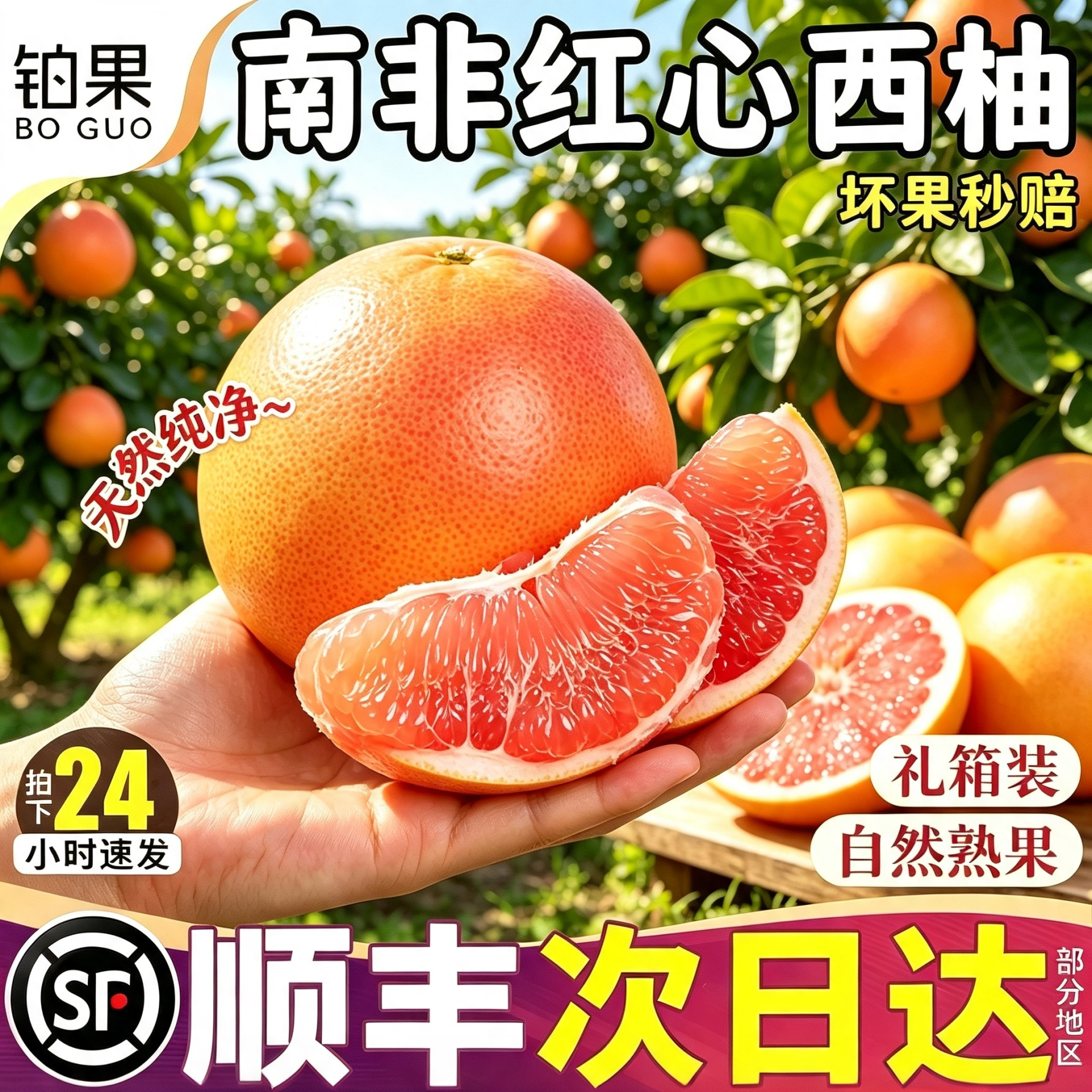 顺丰10斤南非进口西柚柚皮很香