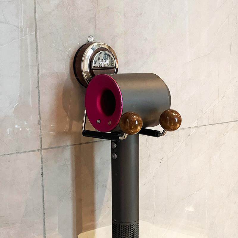 吹风机置物架免打孔吸盘挂钩毛巾多功能收纳架浴室卫生间高级感