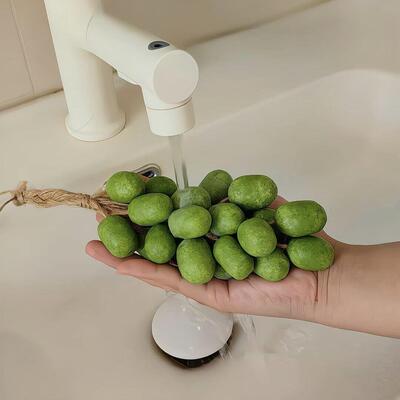葡萄香皂手工编制仿真青提肥皂研磨皂冷制皂香熏皂持久留香小挂件
