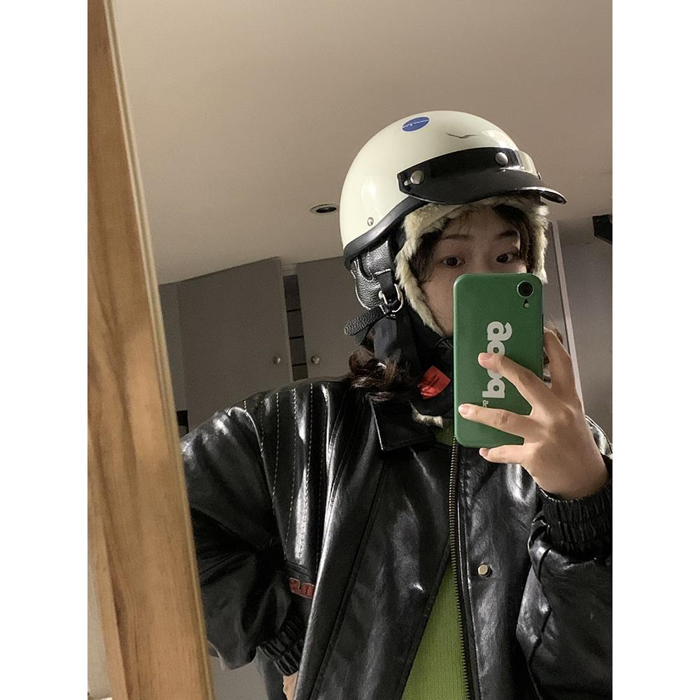 骑行头盔内衬帽冬季自行车电动车摩托车防风帽护耳款加绒加厚保暖