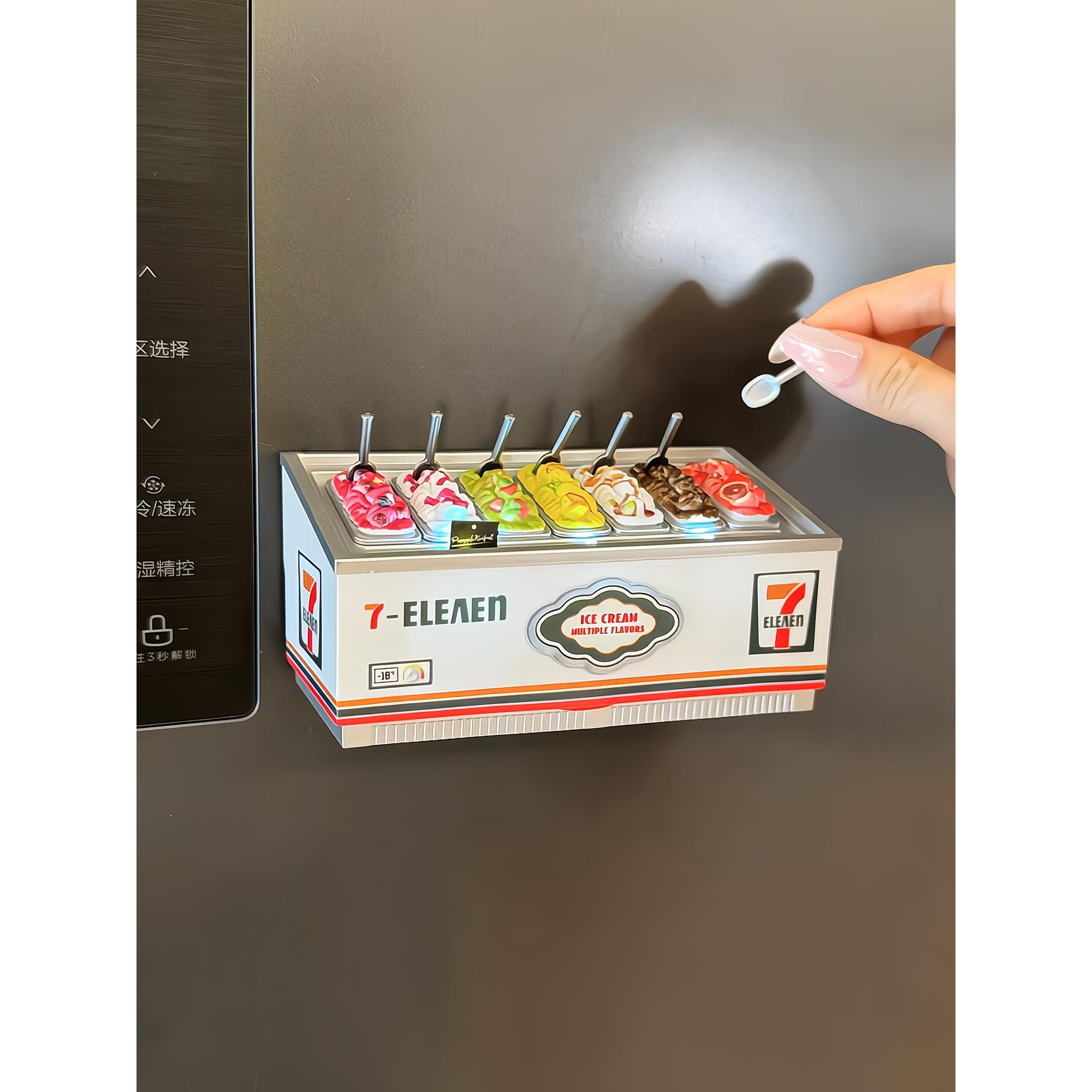 711冰柜冰箱贴便利店微缩磁贴2025新款个性创意装饰磁吸3d立体