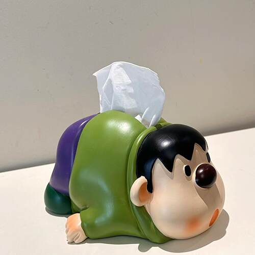 可爱胖虎纸巾盒客厅抽纸盒家用创意高颜值茶几摆件餐桌纸巾收纳盒