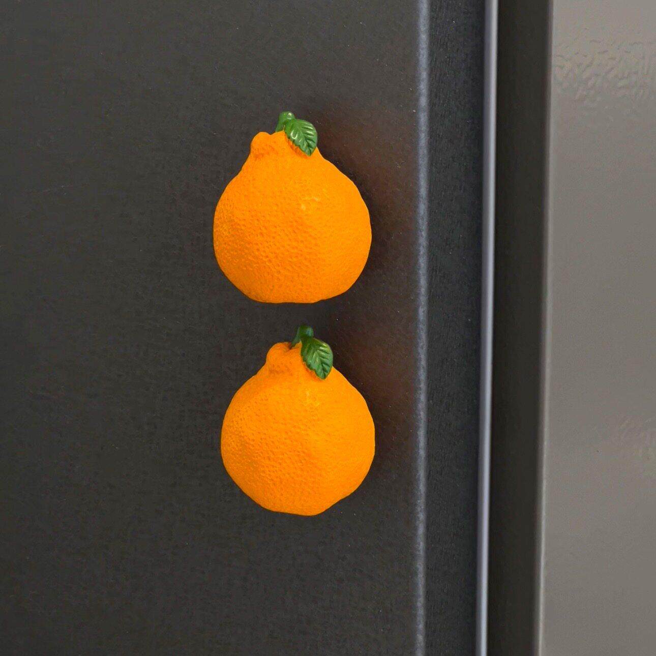 整个丑橘冰箱贴diy配件3D仿真水果客厅摆件个性创意磁吸冰箱装饰